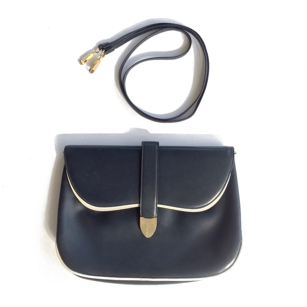 Vintage Salvatore Ferragamo Navy Cross Body Purse